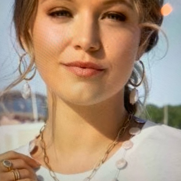 SPARTINA 449 Pearl drop hoop earrings NWT - Picture 5 of 7